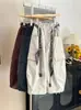Pantalones Cargo de Color Sólido Estilo Padre-Hijo para Niños y Niñas de Cintura Media Pantalones Casuales Pantalones Cargo Otoño e Invierno