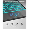 Funda Protectora para Tableta Xiaomi Redmi Pad 2 SE11 Teclado Bluetooth Retroiluminado Táctil Funda de Cuero de 9.7 Pulgadas