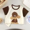 Nova Camiseta algodão meninas manga curta verão bebê classe a meia manga bebê crianças absorvente de suor fabricantes de roupas infantis atacado