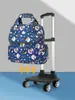 Bolsa de viaje mini plegable ultraligera al por mayor, bolsa de carrito pequeña universal con ruedas portátil, caja de tela para viaje de abordaje