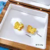 Pingente Borboleta Filigrana de Camada Dupla com Padrão Borboleta Oco Dourado Areia, Banhado a Ouro Cobre, Estilo Retro Artístico Exquisito Tendência Nacional
