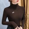 Otoño e Invierno Nuevo Camiseta Base de Terciopelo Alemán para Mujer Estilo Occidental Camiseta Interior Terciopelo Australiano Espesado Top Europeo