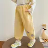Pantalones Deportivos Casuales para Niñas Primavera y Otoño 2026 Nueva Moda Pantalones Jogger para Niños Pantalones Deportivos Versátiles de Dibujos Animados para Bebés Niñas