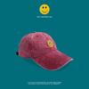 Gorra de Mujer 2024 Retro Lavada Cara Sonriente Gorra de Béisbol Verano Hace que la Cara se Vea Más Pequeña Ins Marca de Moda Gorra de Pico de Pato Lavada Vintage