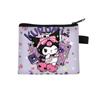 Nova bolsa de moedas Sanrio Kulomi Cartoon infantil, bolsa de cartão de moda para estudantes do ensino fundamental, bolsa de armazenamento fofa para homens e mulheres