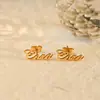 Pendientes de Acero Inoxidable con Nombre en Inglés, Moda Europea y Americana Transfronteriza, Versátiles, Personalizados, Envío Directo, Pendientes de Letras