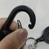 Cuerda de alambre de acero de 1 mm de grosor de fábrica para exteriores, mochila de montañismo, hebilla de tracción fácil, llavero telescópico negro Luya Camping Pesca