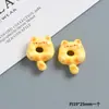 Accesorios de Resina de Gatito Lindo con Donas para Manualidades DIY Llavero de Pegamento de Crema Horquilla Imán para Refrigerador Material para Joyería