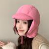 Gorro de Invierno Versátil para Mujer, Protección para los Oídos a Prueba de Viento, Gorro Pequeño que Favorece el Rostro, Ciclismo y Esquí al Aire Libre, Gorro Lei Feng a Prueba de Frío y Cálido