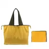 Bolsa de Compras Grande Ecológica Moda Bolsa de Ombro com Cordão Dobrável Portátil Bolsa Tote Grande Capacidade Bolsa para Supermercado