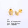 Pendientes de mariposa rosa con microincrustaciones de circonio y acero de titanio 316L chapados en oro y cobre, con diseño de hueso de oreja, joyería con perforación transfronteriza.