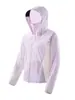 Chaqueta de sol con capucha estilo montaña para mujer, ropa para exteriores de secado rápido, cortavientos y protección UV, chaqueta ligera y transpirable para la piel