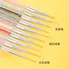 Novo Pacote com 5 Canetas de Puxar Linha e Pontilhismo para Nail Art com Ponta Dupla, Vários Modelos, Caneta de Pontilhismo Esculpida, Conjunto de Ferramentas de Pontilhismo para Nail Art