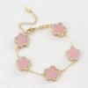 Pulsera CDD con flor de ciruelo y fritillaria, nueva pulsera multicolor de trébol de cuatro hojas y doble cara. Explosiones transfronterizas de Amazon.