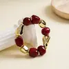 Pulsera elástica de cuentas geométricas irregulares con degradado acrílico retro europea y americana, pulsera de nicho transfronteriza personalizada de alta gama
