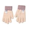 Luvas Infantis Personalizadas com Desenhos de Desenhos Animados, Forradas com Lã, Luvas Quentes Fofas para Bebês e Crianças, à Prova de Frio, Modelos Infantis Selecionados