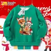 Nueva Sudadera Redonda Infantil de Zootopia Otoño e Invierno Forrada de Polar Versátil para Niños Mayores Sudadera de Navidad