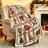 Copos de Nieve Árbol de Navidad Papá Noel Múltiples Patrones Manta Manta para Siesta en la Oficina Estilo Simple Suministro para Comercio Electrónico Transfronterizo