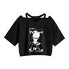 Camiseta sexy de manga corta con tirantes y cuello redondo para mujer, de Haikyuu, voleibol, juvenil, Anime, gran oferta transfronteriza