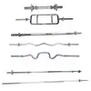Barra con Mancuernas Agujero Pequeño Recta Curva 2.02m m Anillo Barra de Peso para el Hogar barra de pesas