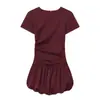 Comercio Exterior Transfronterizo Ropa de Mujer 2026 Nuevo Producto Estilo Europeo y Americano Vestido Corto Plisado de Moda Forma de Globo 2268541