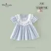 XiafanNovo Estilo de Verão para Bebês e Crianças Pequenas, Vestido de Algodão Doce Estilo Francês para Meninas