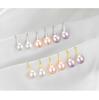 Moda Coreana Aretes de Perla de Agua Dulce Natural para Mujer Diseño Estilo ins Zapatos de Tacón Alto de Alta Gama Gancho para la Oreja Aretes Combinables