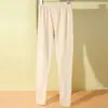 Calças compridas femininas leggings finos puros roupa íntima calças de lã primavera, outono e inverno calças com forro justo calças quentes femininas