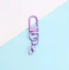 Fecho de porta em forma de U cor de doce fecho lagosta pingente de boneca DIY corrente de bolsa fivela chaveiro acessório ferragem metálica