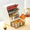 Caixa de armazenamento oblíqua para sachês de chá escritório cápsula de café orelha de café excremento de gato de café caixa de separação de café espessada