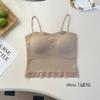 Top de verano con tirantes blancos en la espalda y almohadilla para el pecho, ropa interior ligera anti-correr, chaleco push up de pecho pequeño