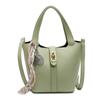 Bolso Elegante de Moda Verano Nuevo Bosse Bolso Cubo de Moda Sentido de Alta Gama Bolso de Hombro con Cerradura de Moda Bolso de Mujer