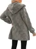 2024 Europa y Estados Unidos transfronterizo Amazon invierno nuevo cárdigan cuadros jacquard con capucha bolsillo cárdigan de felpa abrigo mujer