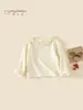 Camiseta de Manga Larga con Cuello Redondo para Niña, Nuevo Modelo Otoño 2026, Camiseta Básica Clase A para Niños, Estilo Primavera y Otoño, Top para Ropa de Bebé Niña