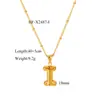 Venta Caliente Transfronteriza Europea y Americana Acero Inoxidable 26 Colgante de Collar de Letra Cadena de Clavícula Cadena de Acero de Titanio Fabricante de Collares Venta al por Mayor 18K