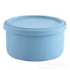 Lonchera de Silicona, Caja Redonda para Conservar Frutas de Picnic de Grado Alimenticio, Portátil para Trabajadores de Oficina