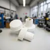 Tuerca de Pomo de Cabeza de Plástico Blanco de 14 mm-M3 Ecológica Tuerca de Mano Tuerca de Tornillo Moleteada