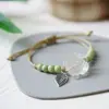Jingdezhen Navidad Cerámica Cuerda Trenzada Pulsera Animales de Dibujos Animados Cuerda de Mano Joyería al por Mayor para Atracciones Turísticas Nicho Lujo Ligero