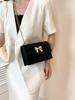 Bolso de Hombro de Cadena para Mujer 2024 Primavera y Verano Nuevo Estilo Estilo Occidental Bordado de Diamantes Línea Bolso Bandolera de Hombro Bolso Cuadrado Pequeño Bolso de Mujer