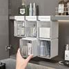 [Procesamiento Personalizado] Caja de Almacenamiento para Mascarillas Faciales de Baño y Bastoncillos de Algodón, Gabinete de Pared sin Taladro, Almacenamiento de Gabinete de Espejo de Baño para Encimera