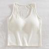 Nuevo Estilo Otoño Lana de Oveja Engrosada Cepillada Térmica Ropa Interior Chaleco de Bra para Mujer con Almohadilla en el Pecho Ropa Exterior de Hombro Ancho Encaje