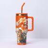 Termo de doble capa de acero inoxidable para coche, vaso de hielo de 40 oz con asa, ideal como regalo de Amazon.