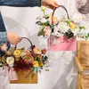 Dia das Mães Bolsa de Couro Impermeável para Arranjo de Flores Embalagem para Buquê Caixa de Presente Bolsa Tote Embalagem para Flores Musiss/Muxi Várias Cores