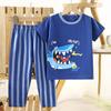 Conjunto Infantil de Manga Curta Algodão Verão Camiseta de Bebê Roupas de Casa para Meninos Pijama para Meninas Roupas de Verão Roupa Infantil