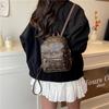 Mochila Pequeña Estampada Linda de PU 2025 Verano Nueva Versátil de Moda para Mujer Bolso Cruzado para Viajar