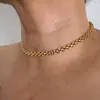 Amazon Transfronterizo Nuevo Correa de Malla Forma Anillo Liso Collar Accesorios de Moda Regalo de Aniversario para Mujer