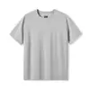Camiseta Casual Masculina Elástica com Gola Redonda, Macia e Delicada para o Verão, de Secagem Rápida e Respirável, Versátil Camiseta de Manga Curta para Esportes ao Ar Livre
