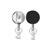 Chaveiro anti-perda 4cm semi-metal fácil de puxar para cartão de refeição do campus, crachá de identificação de funcionário, fivela de crachá em estoque