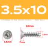 Acero Inoxidable 304 Kt Tornillo de Cola para Fresado M3M4M5 Cabeza Avellanada Cruz Cola Plana Cola de Corte Tornillo Autorroscante Antiaflojamiento