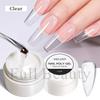 Nuevo pegamento para extensiones de uñas transfronterizo, pequeño frasco blanco, soporte sin papel, extensión rápida, pegamento UV extraíble para uñas